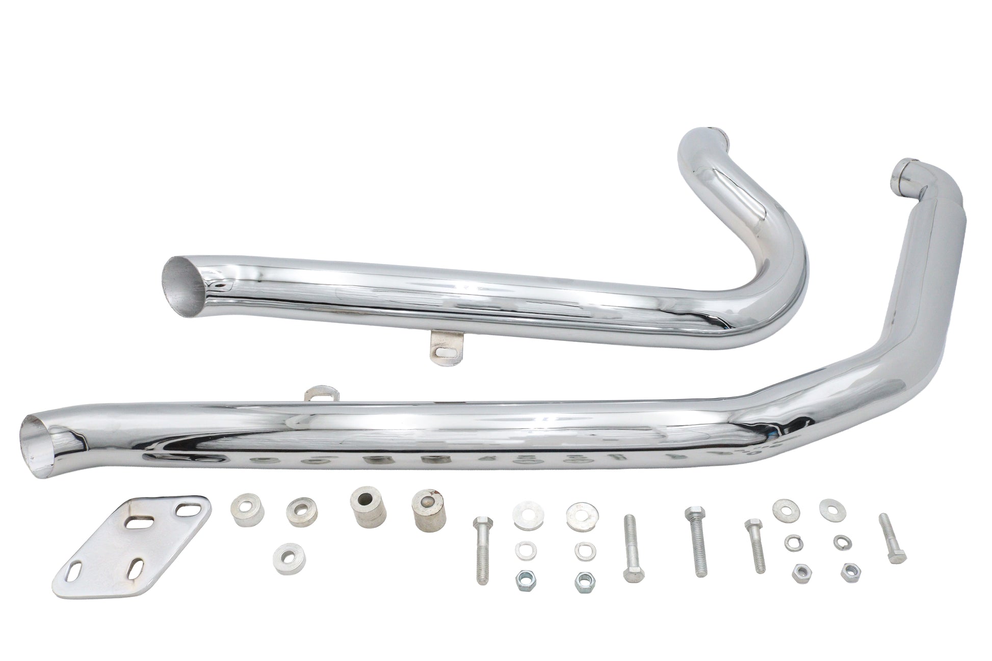 Big Growl Down N Outs Exhaust Pipe Set Chrome