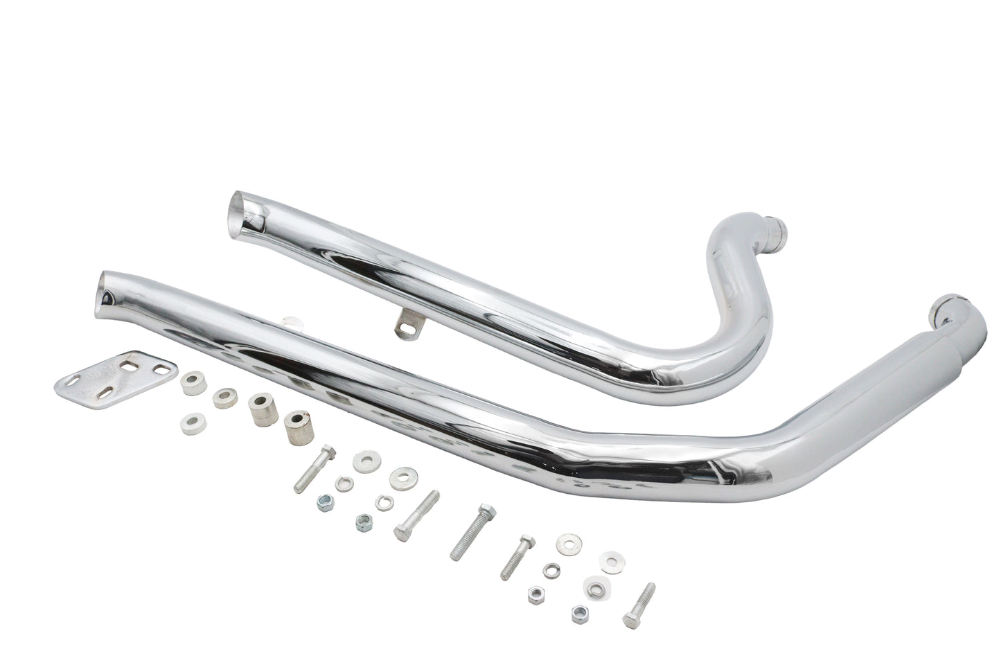 Big Growl Down N Outs Exhaust Pipe Set Chrome