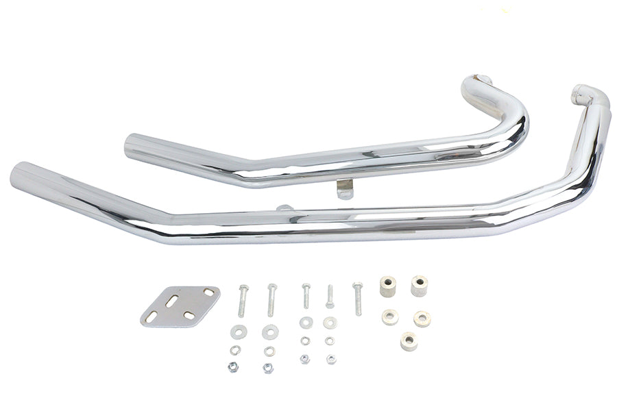 Big Growl Long Barrels Exhaust Pipe Set Chrome