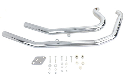 Big Growl Long Barrels Exhaust Pipe Set Chrome