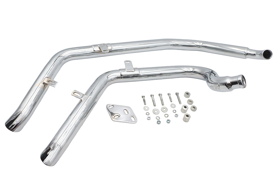 Big Growl Upswept Up 'n Outs Exhaust Pipe Set Chrome