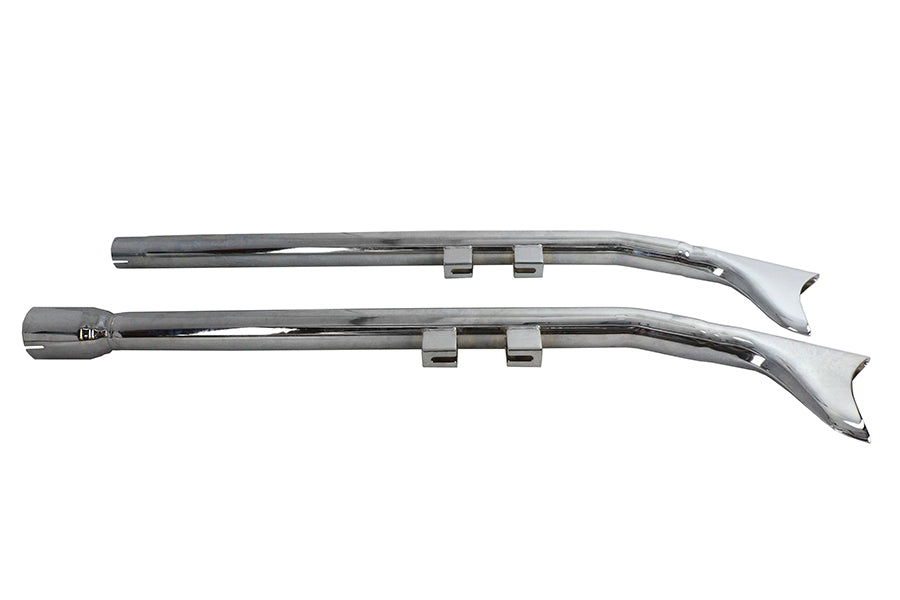 FLT Upsweep Straight Fishtail Set Chrome