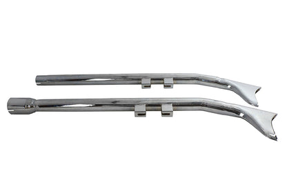 FLT Upsweep Straight Fishtail Set Chrome