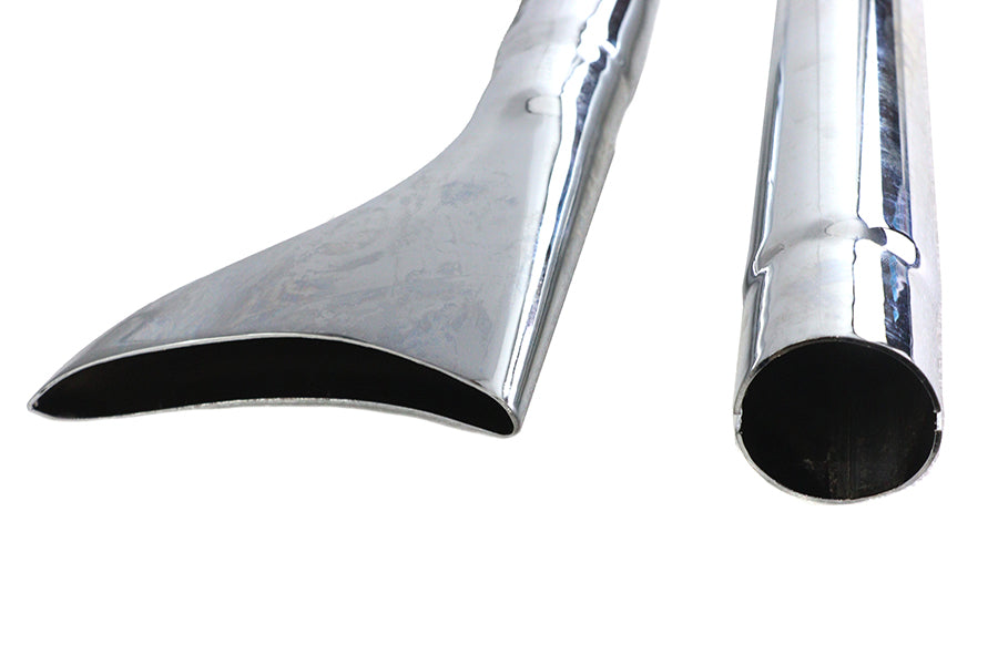 FLT Upsweep Straight Fishtail Set Chrome