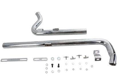 Exhaust Drag Pipe Set Chrome Shotgun Style