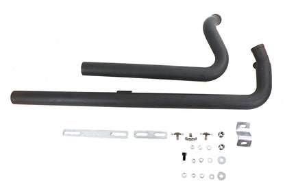 Exhaust Drag Pipe Set Black Shotgun Style