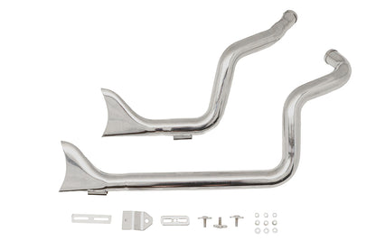 XL Staggered Fishtail Exhaust System Chrome