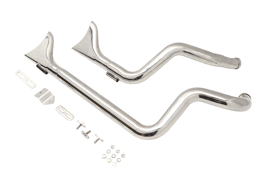 XL Staggered Fishtail Exhaust System Chrome