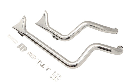 XL Staggered Fishtail Exhaust System Chrome