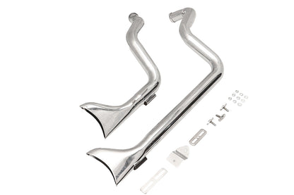 XL Staggered Fishtail Exhaust System Chrome