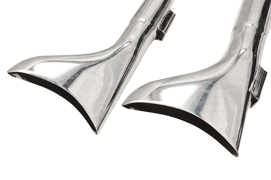 XL Staggered Fishtail Exhaust System Chrome