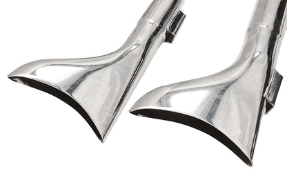 XL Staggered Fishtail Exhaust System Chrome