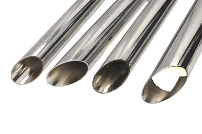 Exhaust Drag Pipe Set Short Shots Chrome
