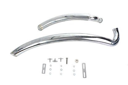 Wyatt Gatling Street Sweeper Exhaust Pipe Set Chrome
