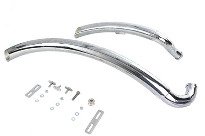 Wyatt Gatling Street Sweeper Exhaust Pipe Set Chrome