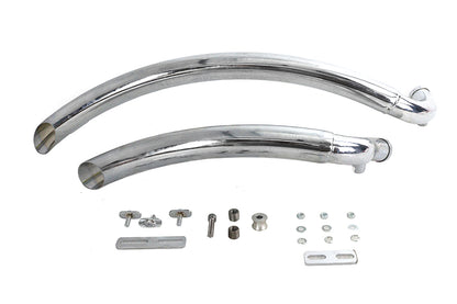 Wyatt Gatling Street Sweeper Exhaust Pipe Set Chrome