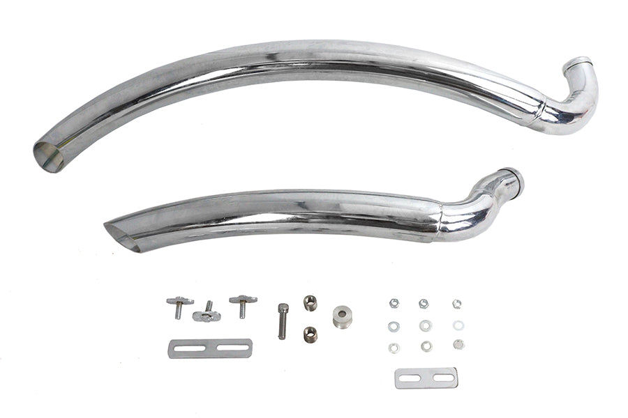 Wyatt Gatling Street Sweeper Exhaust Pipe Set Chrome