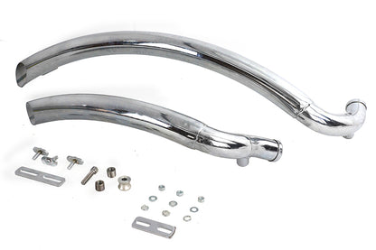 Wyatt Gatling Street Sweeper Exhaust Pipe Set Chrome