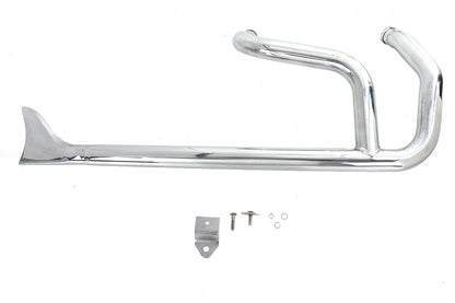 Wyatt Gatling 2:1 Fishtail Exhaust Header Pipe Chrome