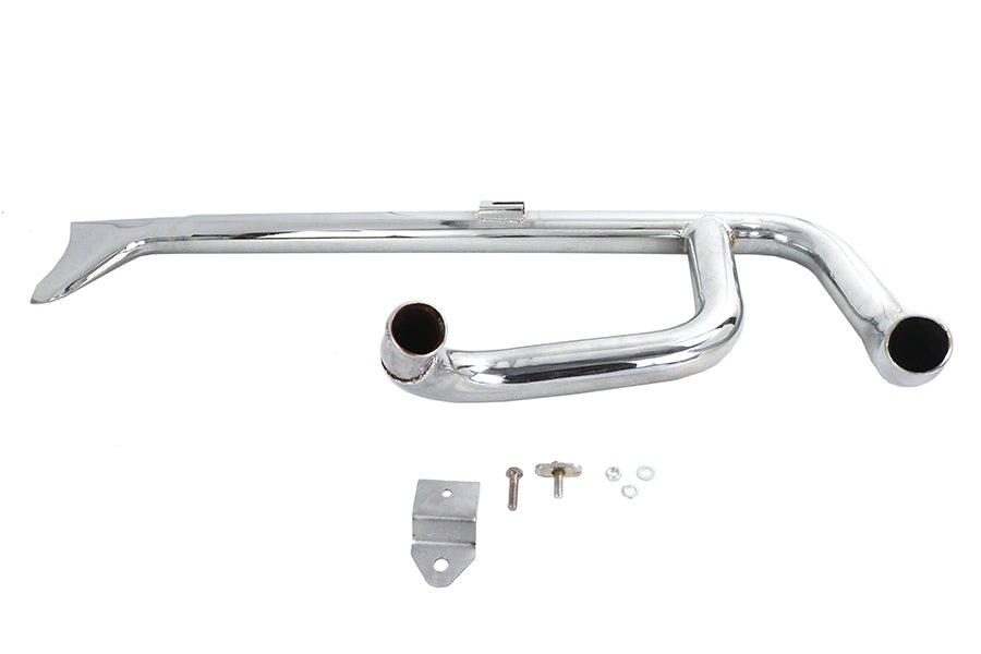 Wyatt Gatling 2:1 Fishtail Exhaust Header Pipe Chrome