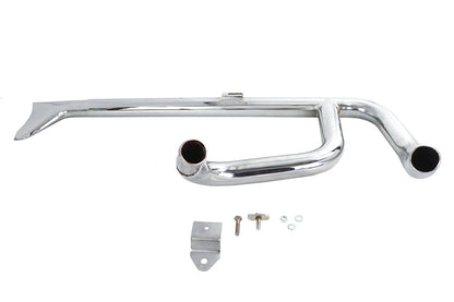 Wyatt Gatling 2:1 Fishtail Exhaust Header Pipe Chrome