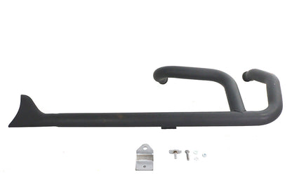 Wyatt Gatling 2:1 Fishtail Exhaust Header Pipe Black