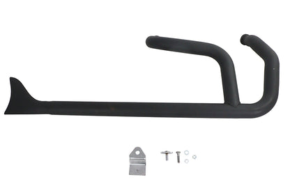 Wyatt Gatling 2:1 Fishtail Exhaust Header Pipe Black