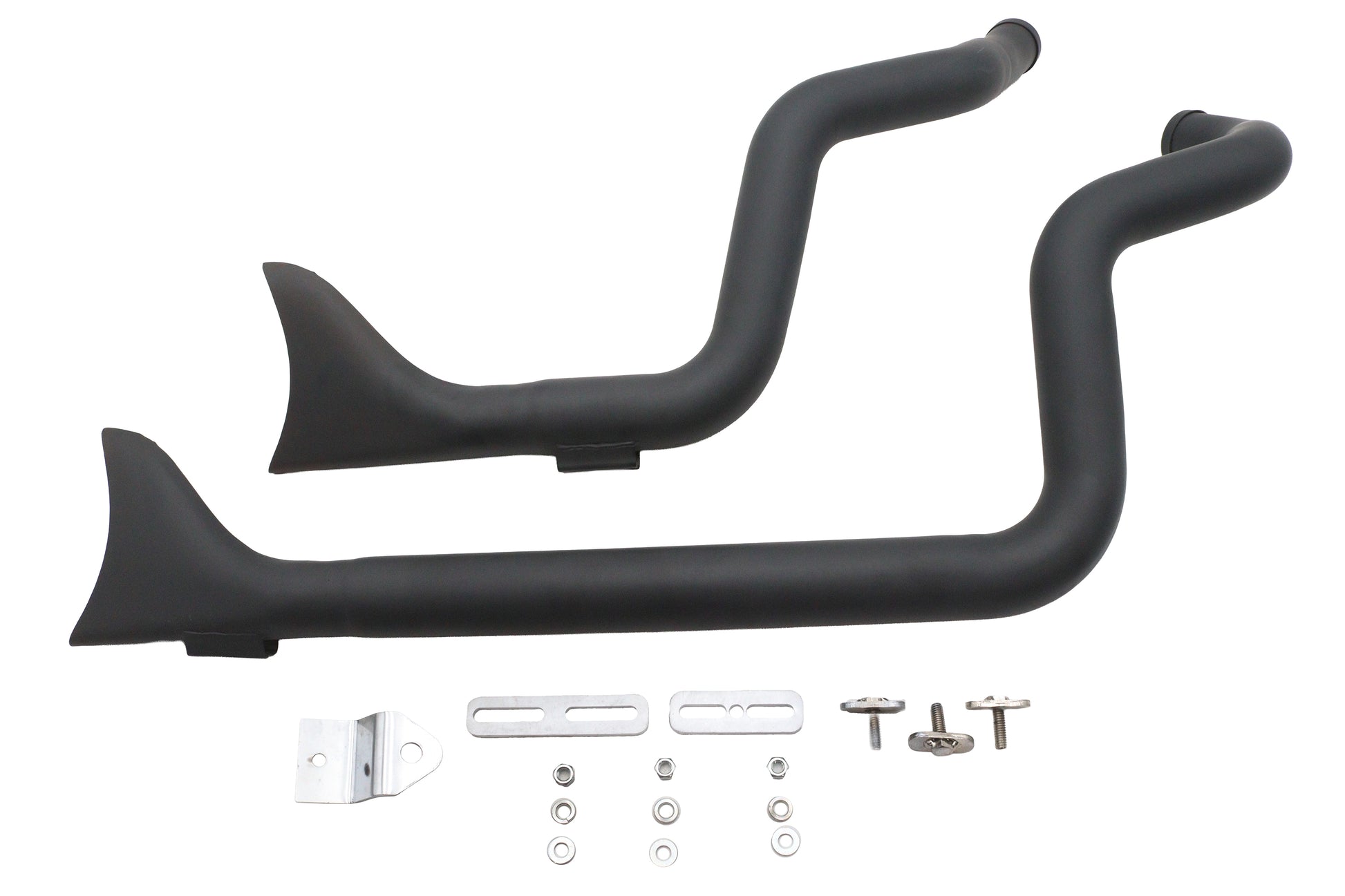 XL Staggered Fishtail Exhaust System Black