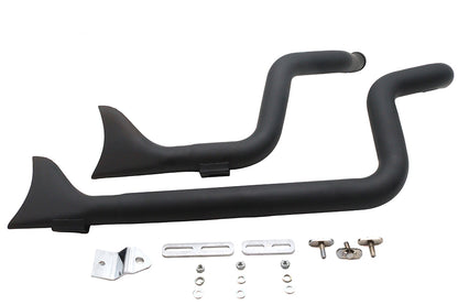 XL Staggered Fishtail Exhaust System Black