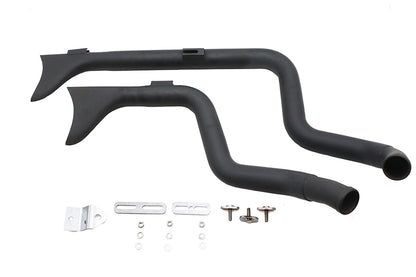XL Staggered Fishtail Exhaust System Black