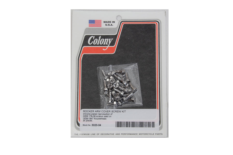 Rocker Arm Cover Screw Kit Chrome