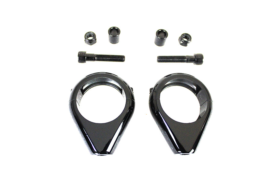 Black Turn Signal Clamp Kit 41mm Forks