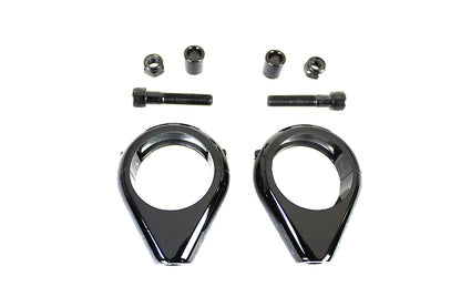 Black Turn Signal Clamp Kit 41mm Forks