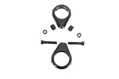 Black Turn Signal Clamp Kit 41mm Forks