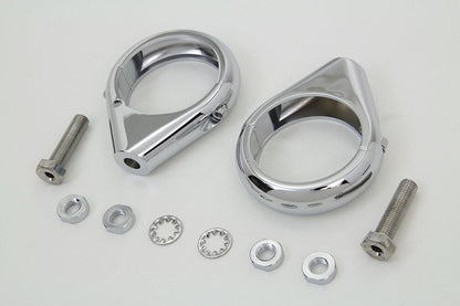 Chrome Turn Signal Clamp Kit 49mm Forks