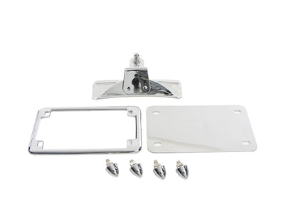 License Plate Frame Bracket Kit Chrome
