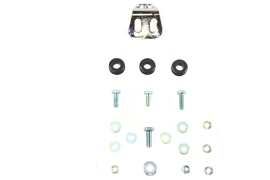 Chrome Round Oil Tank Mount Kit