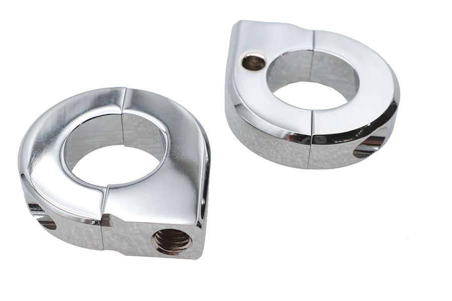 Chrome Universal Mount Clamp Set 1",Y