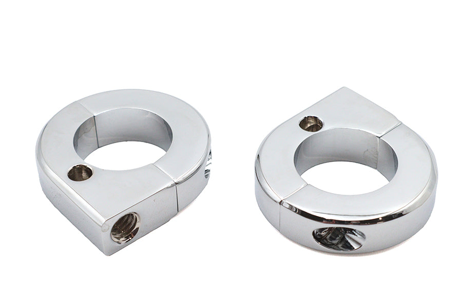 Chrome Universal Mount Clamp Set 1-1/8",Y