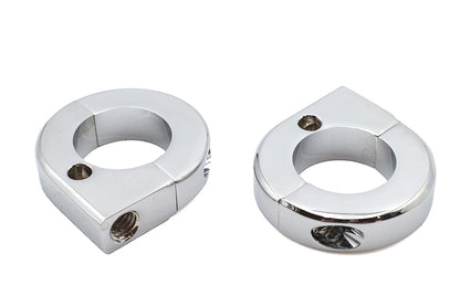 Chrome Universal Mount Clamp Set 1-1/8",Y
