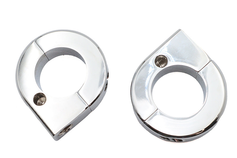 Chrome Universal Mount Clamp Set 1-1/8",Y