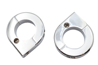 Chrome Universal Mount Clamp Set 1-1/8",Y