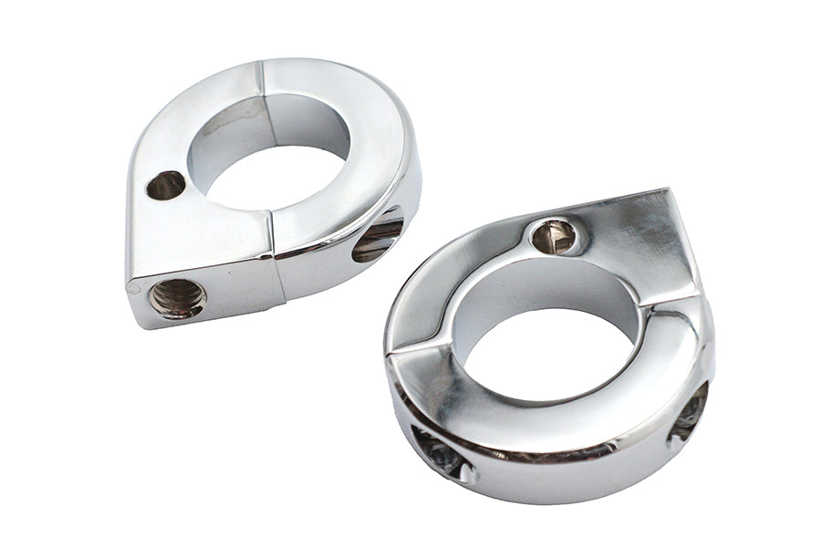 Chrome Universal Mount Clamp Set 1-1/8",Y