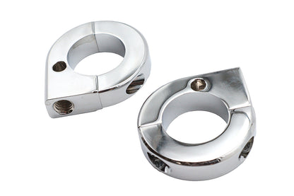 Chrome Universal Mount Clamp Set 1-1/8",Y