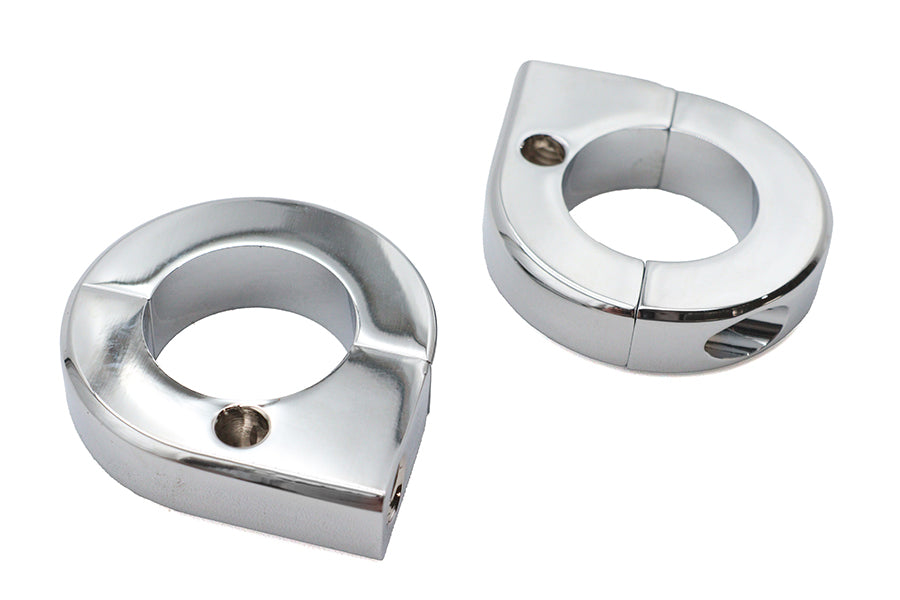 Chrome Universal Mount Clamp Set 1-1/8",Y