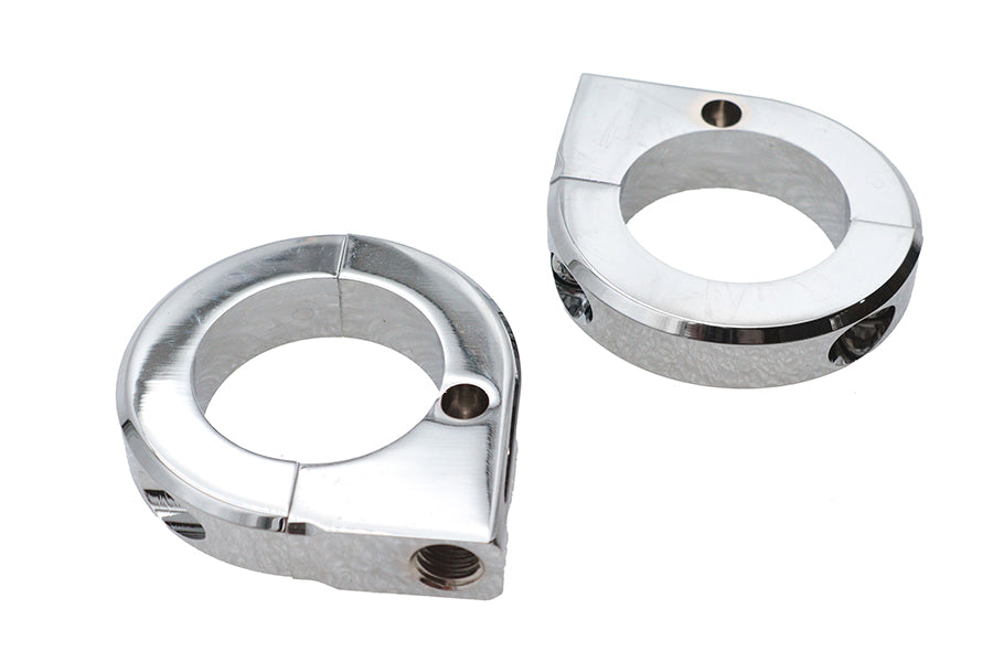 Chrome Universal Mount Clamp Set 1-3/8",Y