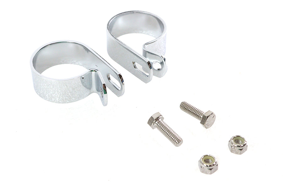Chrome 1-7/8 Exhaust Clamp Set