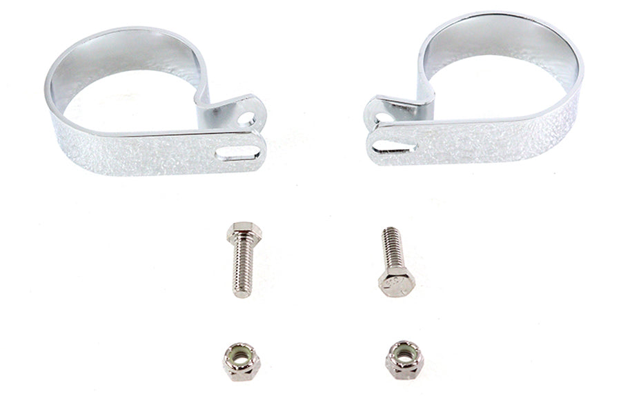 Chrome 2-1/2 Exhaust Clamp Set