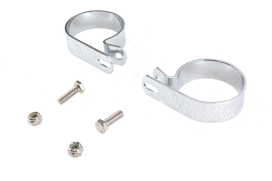 Chrome 2-1/2 Exhaust Clamp Set