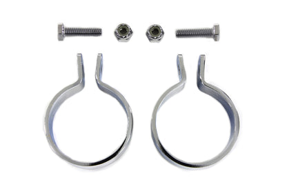 Chrome 1-7/8 Muffler End Clamp Set